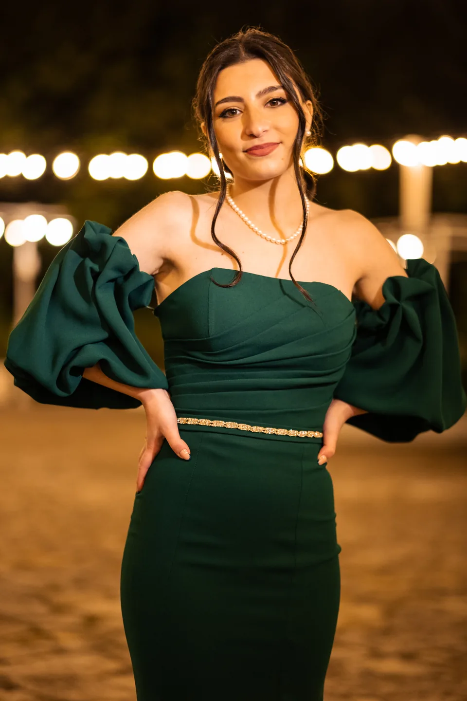 Ritratto serale in abito verde